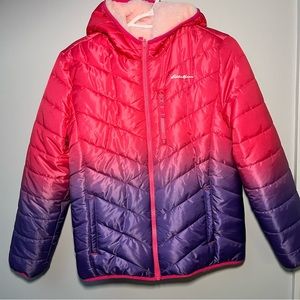 Girls Eddie Bauer reversible jacket, size XL (14/16)